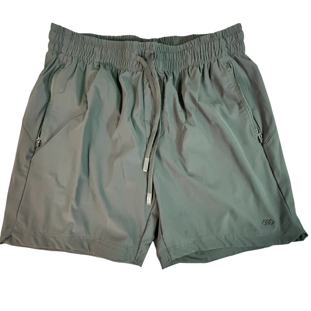 LEG3ND Athletic Shorts Men Large Green Cargo Zip Pockets‎ Activewear